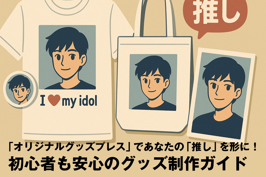 「オリジナルグッズプレス」であなたの「推し」を形に！初心者も安心のグッズ制作ガイド