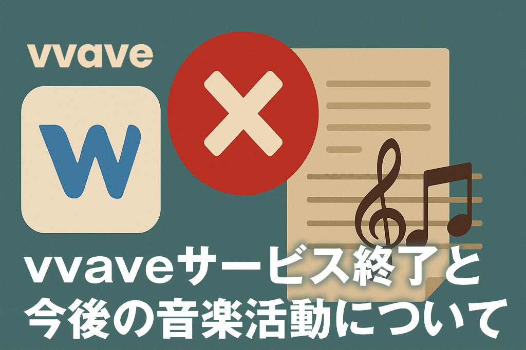 残念なお知らせ：vvaveサービス終了と今後の音楽活動について
